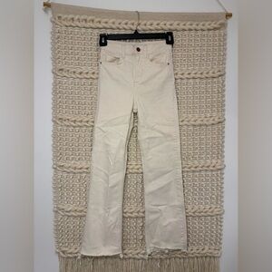 Zara Cream Straight Leg Jeans Size 00